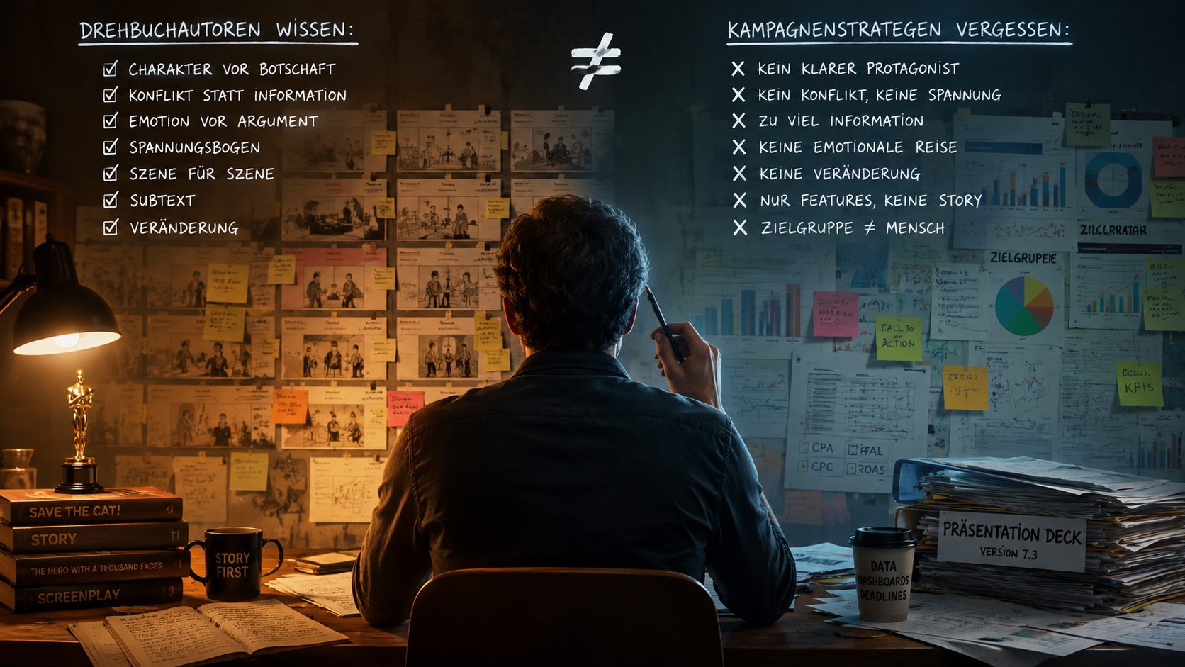 Was Drehbuchautoren wissen, das Kampagnenstrategen ständig vergessen